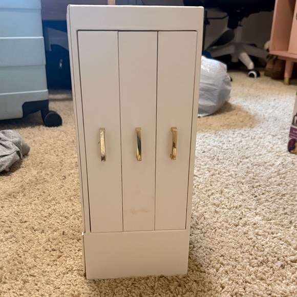 White Jewelry Organizer with Drawer - Picture 5 of 14